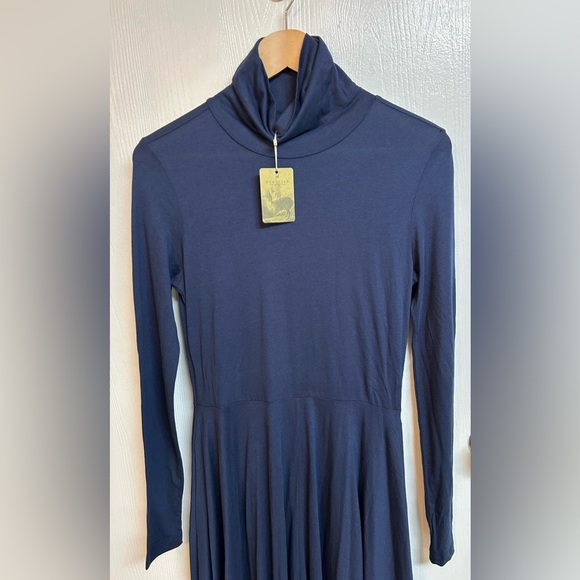 Peruvian Connection Ariana Dress Navy Blue Size Small NWT - Picture 3 of 11